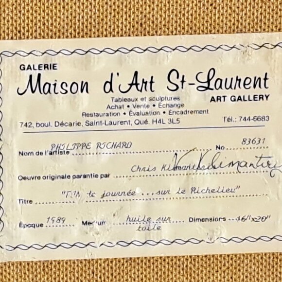 Painting Fin Du Journee Sur Le Richelieu By Phillipe Richard - Picture 9 of 13